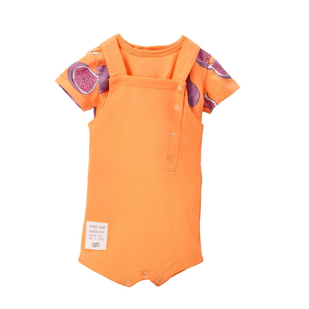 商品moi noi|Orange Fig Print Overalls Outfit,价格¥223,第1张图片