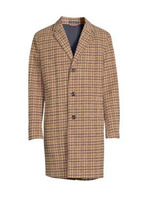 Addison Plaid Wool Blend Coat商品第3张图片规格展示