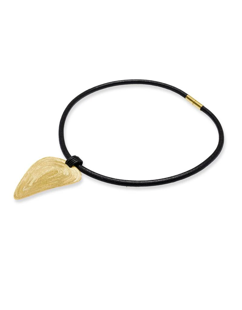 商品Stefano Patriarchi 帕特雅克|Etched Golden Silver Choker w/ Large Drop Pendant,价格¥1635,第1张图片