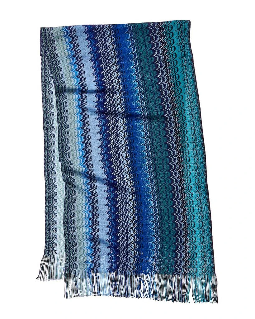 商品Missoni|Wool-Blend Scarf, Blue,价格¥636,第2张图片详细描述