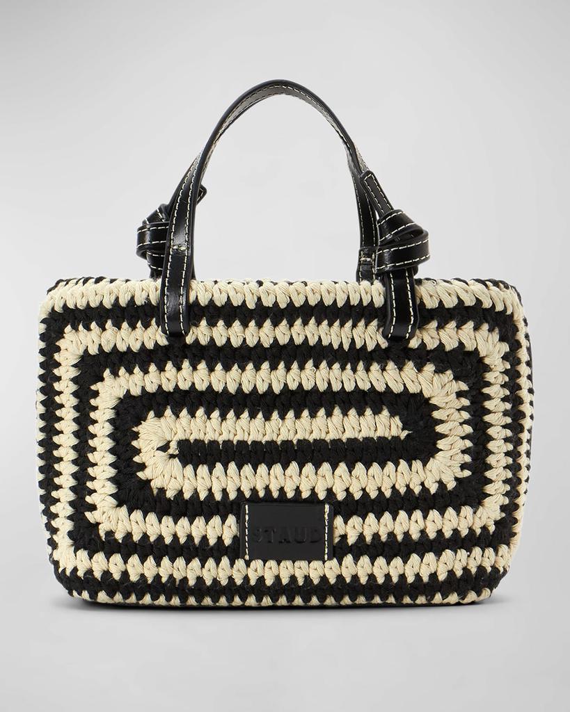 Ria Two-Tone Crochet Top-Handle Bag商品第4张图片规格展示