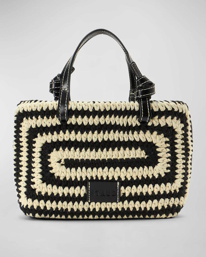 商品Staud|Ria Two-Tone Crochet Top-Handle Bag,价格¥1242,第4张图片详细描述