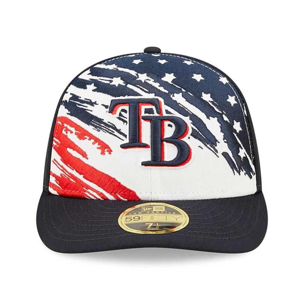 Men's Navy Tampa Bay Rays 2022 4th of July Low Profile 59FIFTY Fitted Hat商品第3张图片规格展示