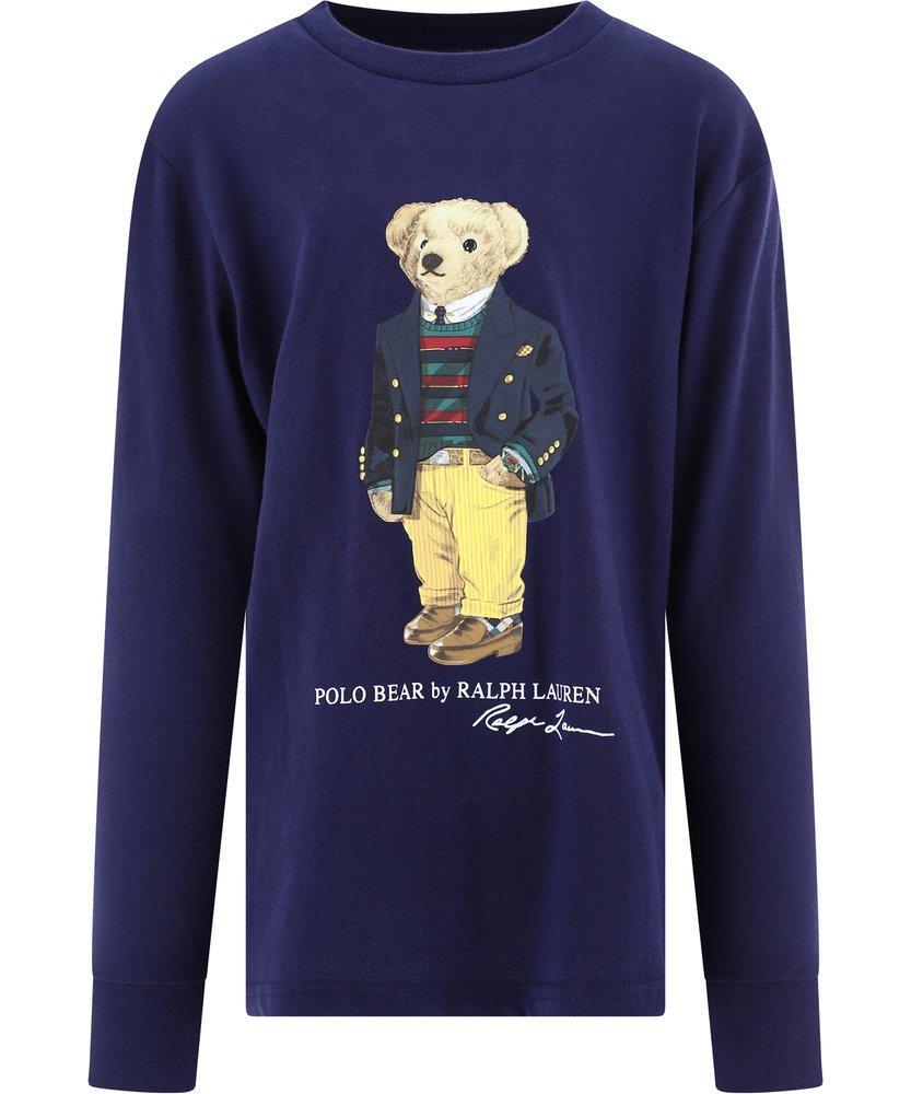 商品Ralph Lauren|Ralph Lauren Kids Polo Bear Print Long-Sleeve T-Shirt,价格¥228,第1张图片