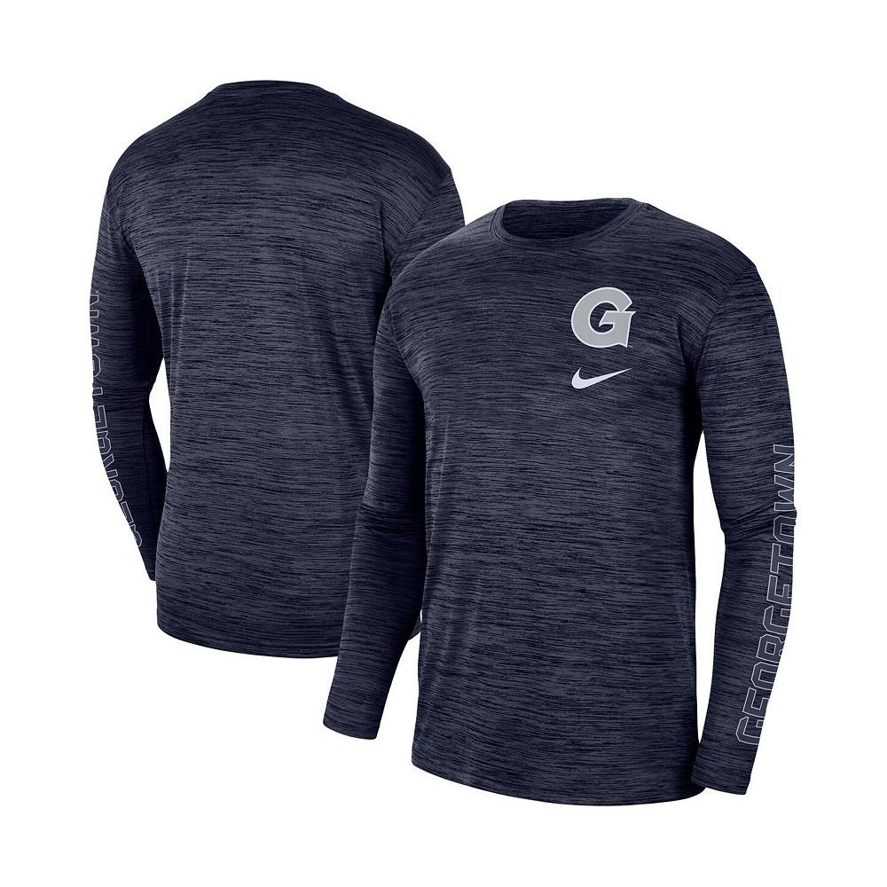 Men's Navy Georgetown Hoyas Velocity Legend Team Performance Long Sleeve T-shirt商品第1张图片规格展示