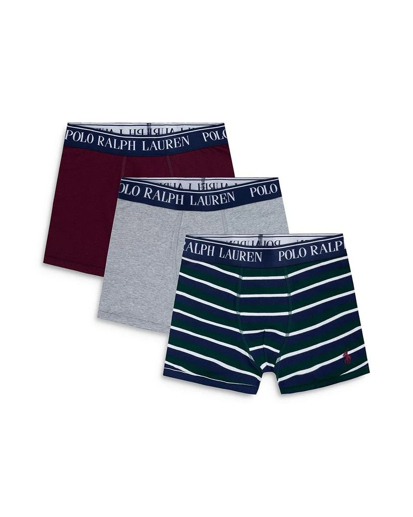 商品Ralph Lauren|Boys' Cotton Stretch Jersey Boxer Briefs, Pack of 3 - Big Kid,价格¥179,第1张图片