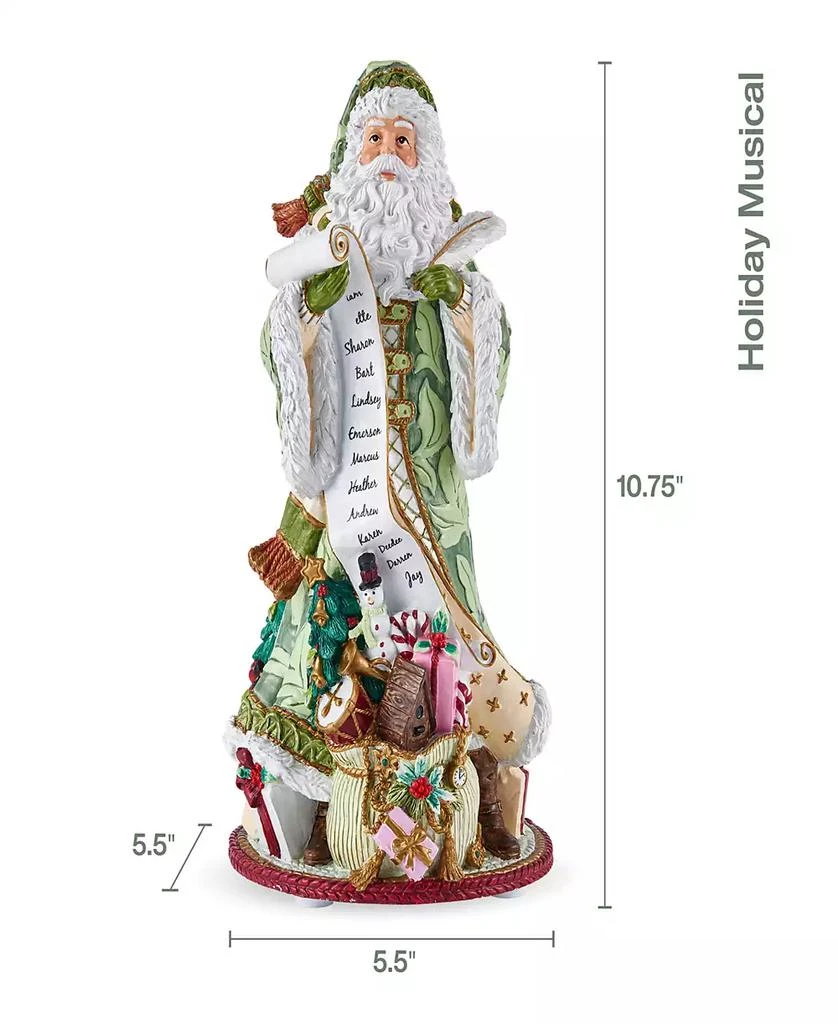 商品Fitz and Floyd|Holiday Home Green Musical, 10.75-in,价格¥524,第4张图片详细描述