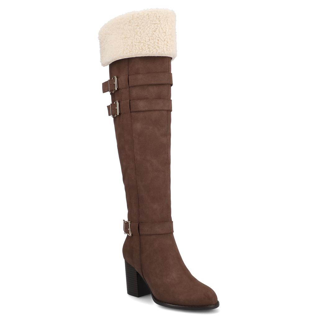 Journee Women's Alyza Over-the-Knee Sherpa Boots image 2