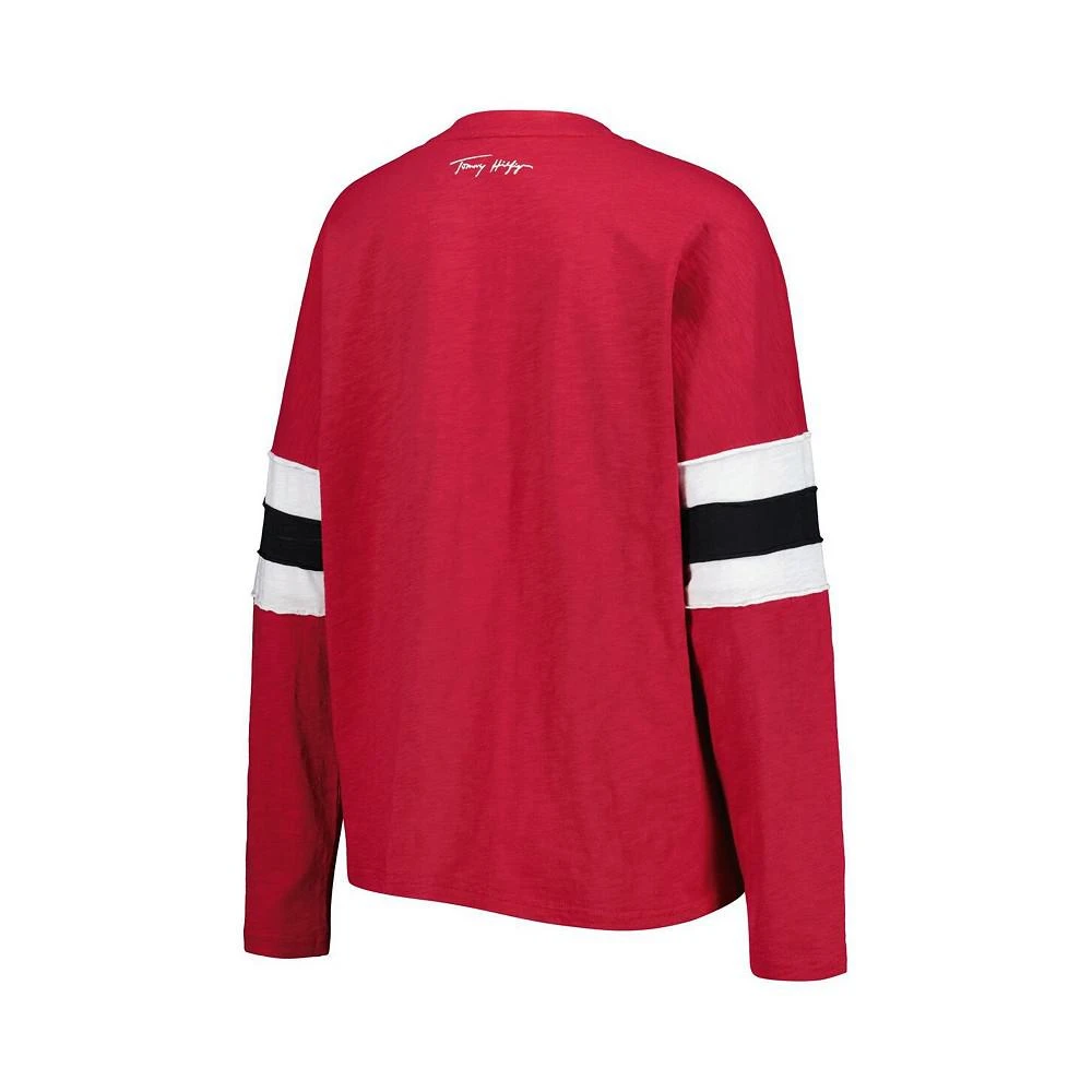 商品Tommy Hilfiger|Women's Cardinal Arizona Cardinals Justine Long Sleeve Tunic T-shirt,价格¥413,第2张图片详细描述