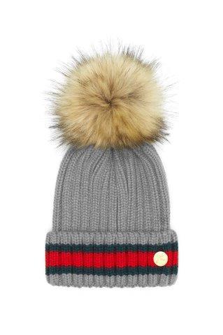 商品Hortons England|Hortons Pom Pom毛球帽 - 浅灰色,价格¥210,第1张图片
