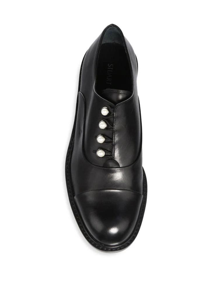 商品Stuart Weitzman|Mrspat Brando Leather Oxfords,价格¥1364,第4张图片详细描述