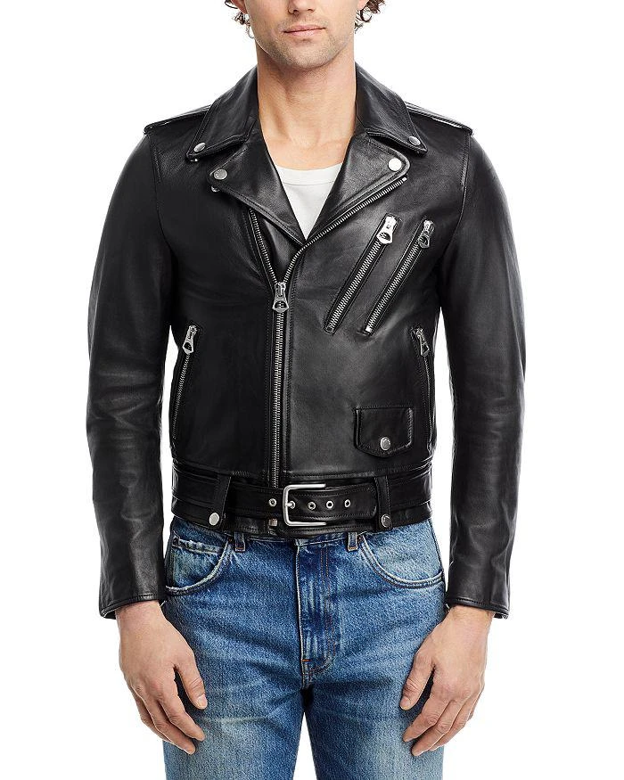 Slim Fit Moto Leather Jacket 商品