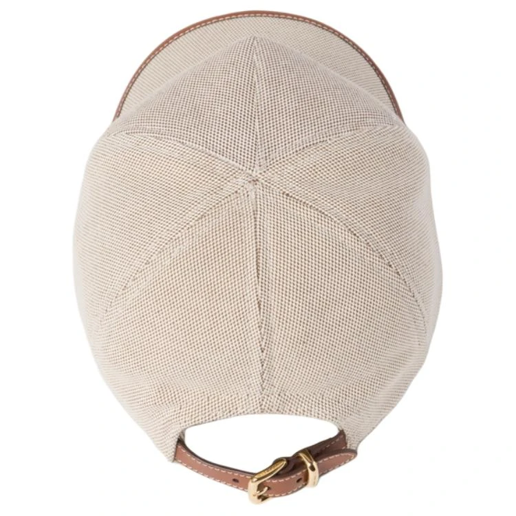 商品[国内直发] Miu Miu|缪缪 Logo印花 帆布 鸭舌帽 女款 自然色/白兰地色,价格¥3964,第4张图片详细描述
