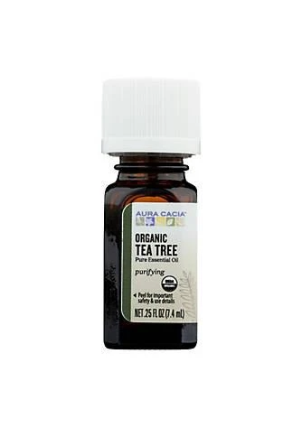 商品Aura Cacia|Cacia Organic Essential Oil   Tea Tree   .25 Oz,价格¥92,第1张图片