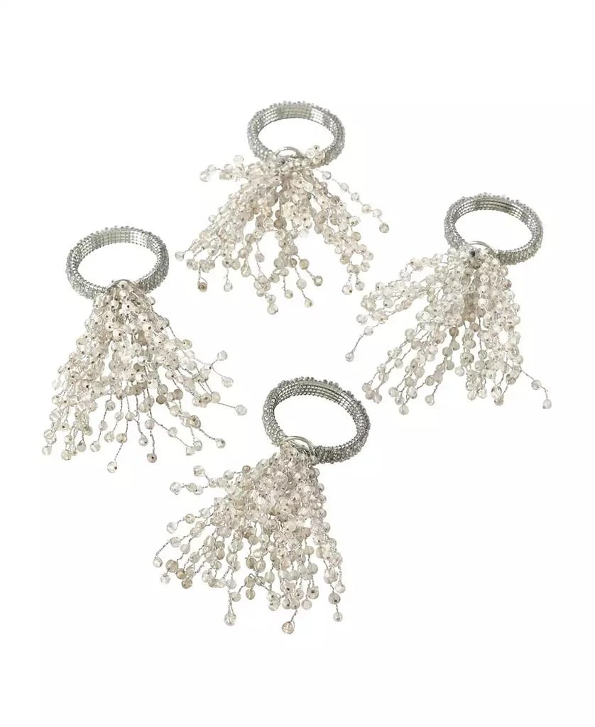 商品Saro Lifestyle|Beaded Spray Design Napkin Ring, Set of 4,价格¥195,第2张图片详细描述