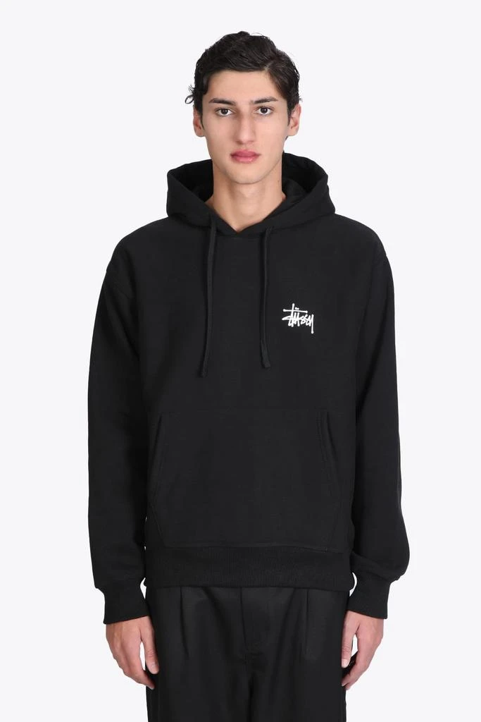 商品STUSSY|Stussy Basic Hood Black Cotton Hoodie With Logo,价格¥1311,第1张图片