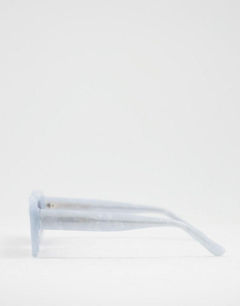 商品ASOS|ASOS DESIGN acetate frame mid square sunglasses in baby blue,价格¥177,第5张图片详细描述