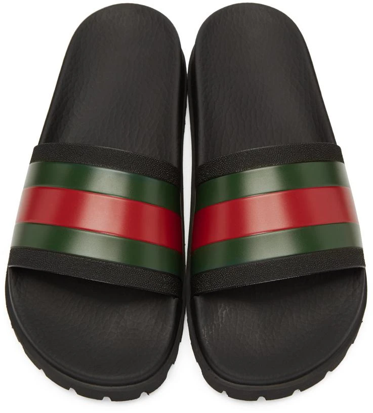 商品Gucci|Black Trek Slides拖鞋,价格¥1649,第5张图片详细描述