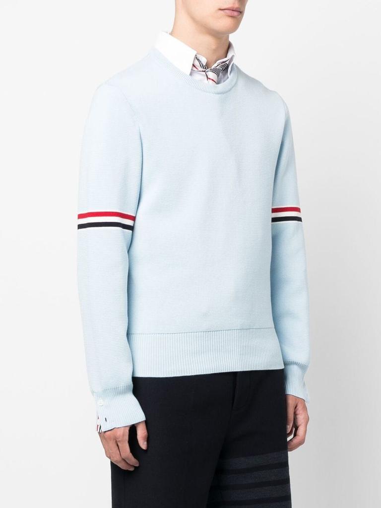 THOM BROWNE - Cotton Crewneck Sweater商品第4张图片规格展示