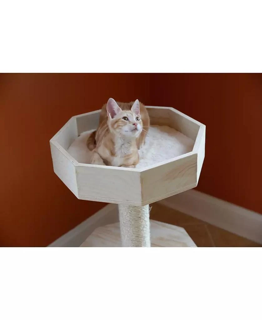 商品Macy's|29" Premium Scots Pine, Real Wood Cat Tree With Perch & Condo,价格¥1165,第4张图片详细描述
