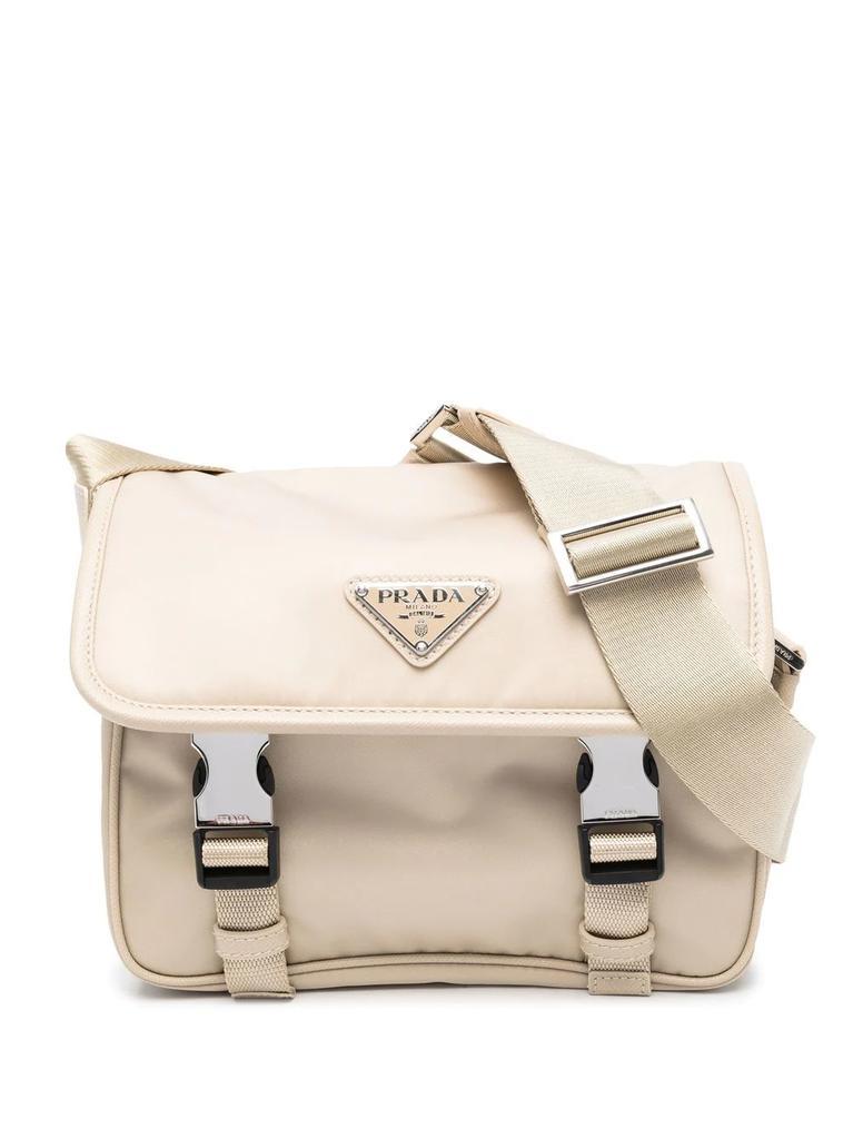 商品Prada|PRADA Re-Nylon triangle-plaque messenger bag,价格¥10650,第1张图片