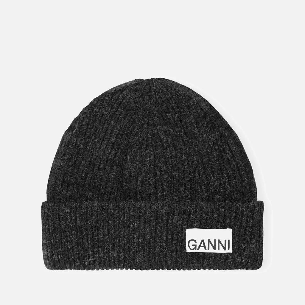 商品Ganni|Ganni Ribbed Wool-Blend Beanie,价格¥830,第1张图片