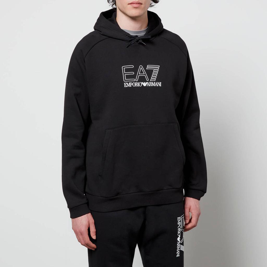 EA7 Men's Visability Fleece Hoodie - Black商品第1张图片规格展示
