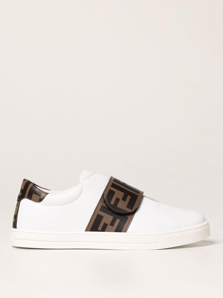 Fendi sneakers in leather with FF logo商品第1张图片规格展示