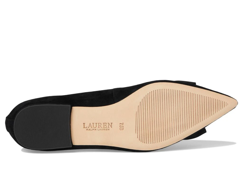 商品Ralph Lauren|Londyn Bow-Trim Suede Ballet Flat,价格¥485,第3张图片详细描述