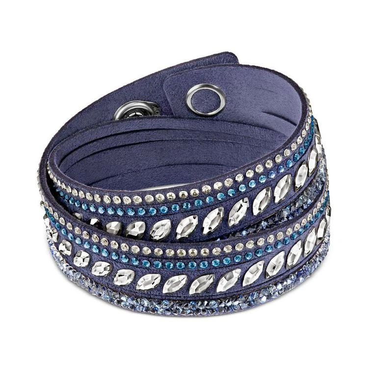 商品Swarovski|Silver-Tone Slake Pulse Crystal Colored Wrap Bracelet,价格¥519,第1张图片