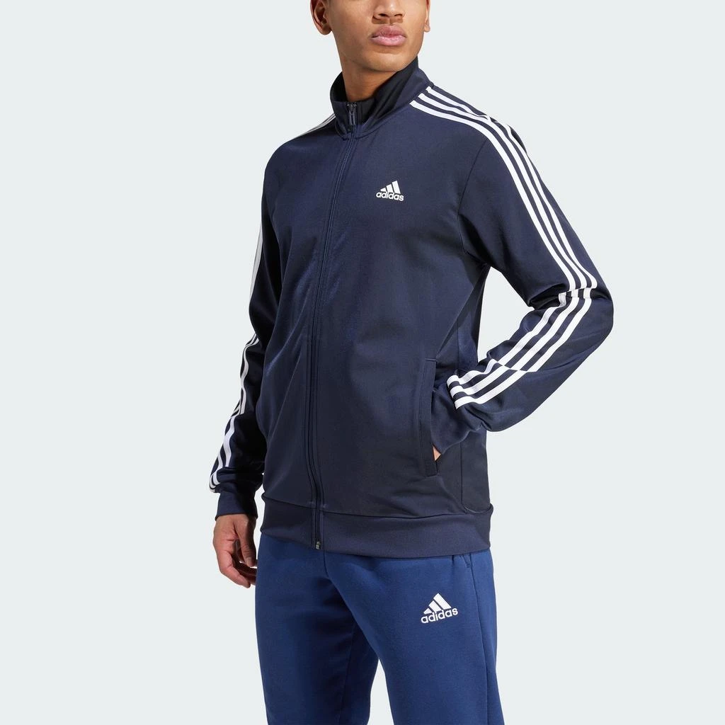 商品Adidas|男士Essentials 3-Stripes 条纹运动夹克,价格¥201,第1张图片