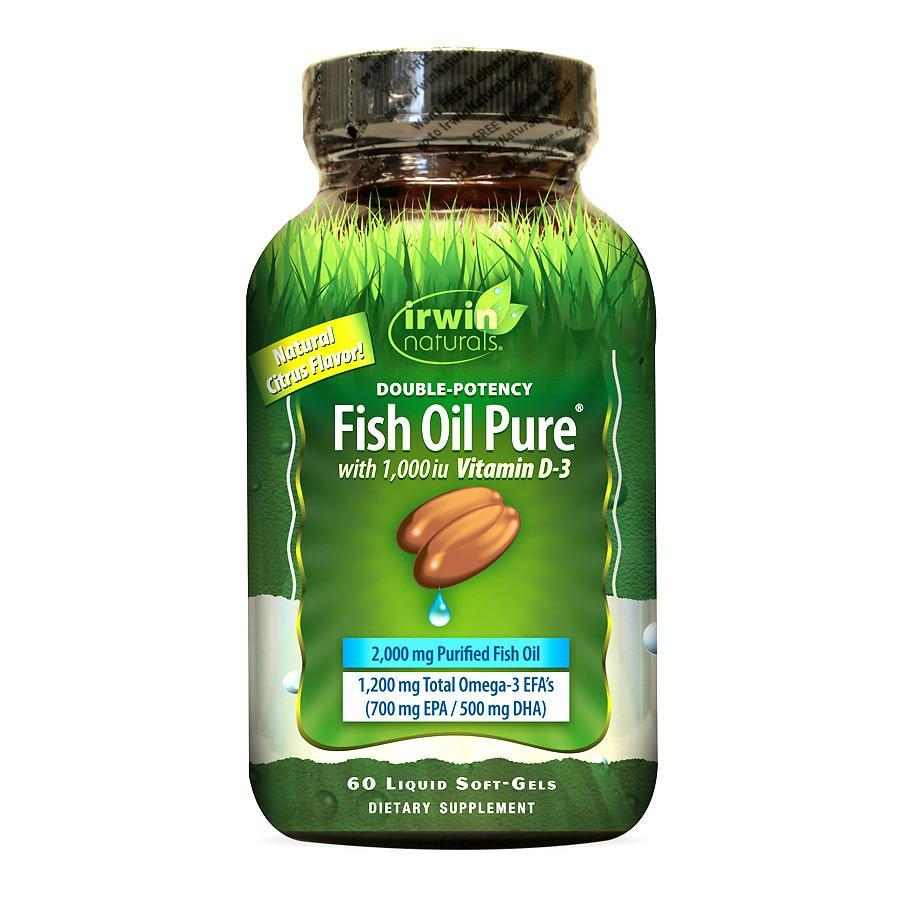 商品Irwin Naturals|双效鱼油含维生素 D3，软胶囊 ,价格¥117,第1张图片
