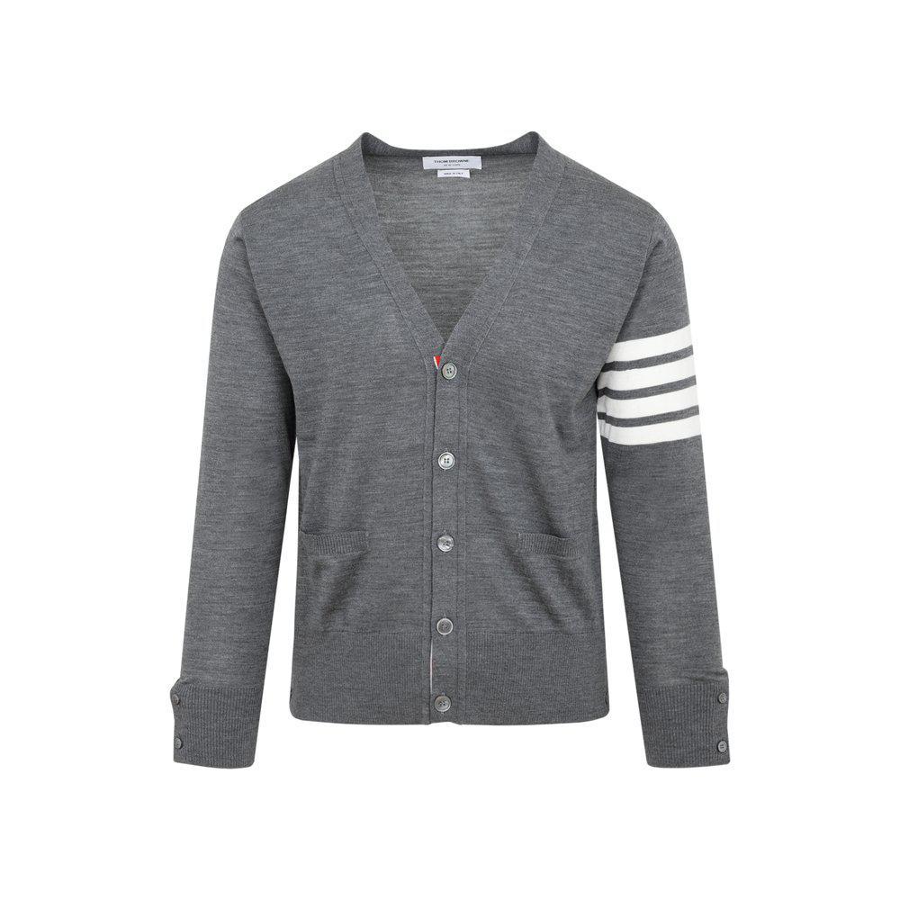 商品Thom Browne|Thom Browne 4-Bar V-Neck Cardigan,价格¥6751,第1张图片