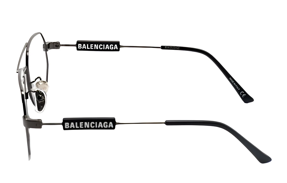 商品[国内直发] Balenciaga|【可配度数】巴黎世家 时尚多边形金属 平光镜 透明色光学眼镜光学眼镜,价格¥1969,第5张图片详细描述