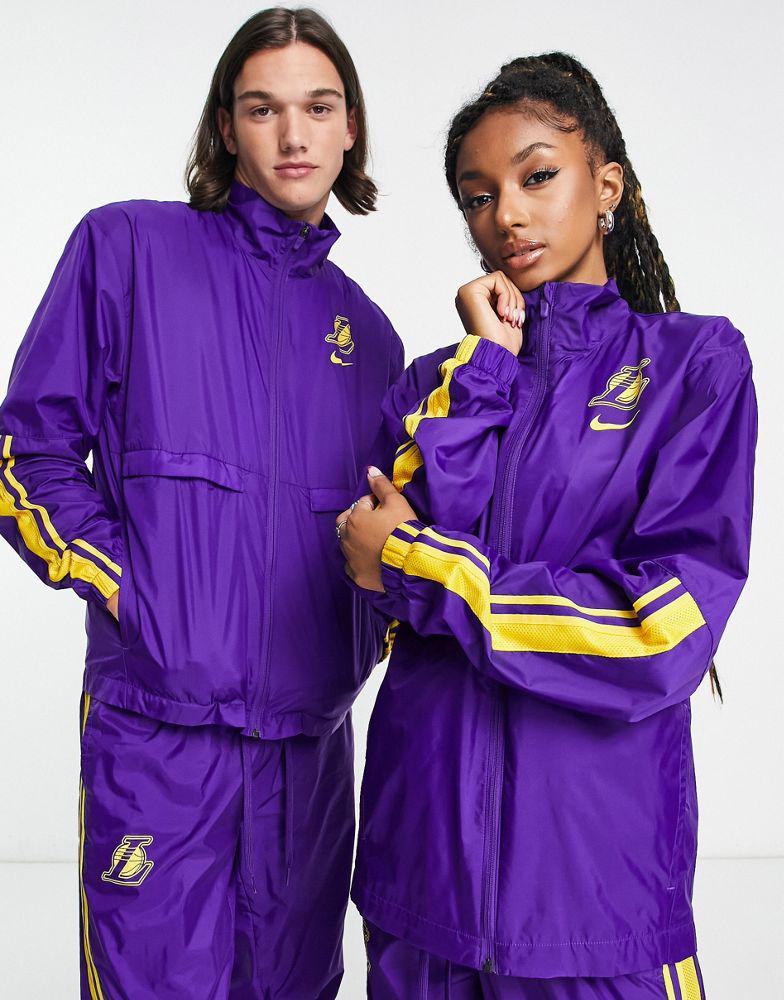 Nike Basketball NBA LA Lakers unisex full tracksuit in purple商品第2张图片规格展示