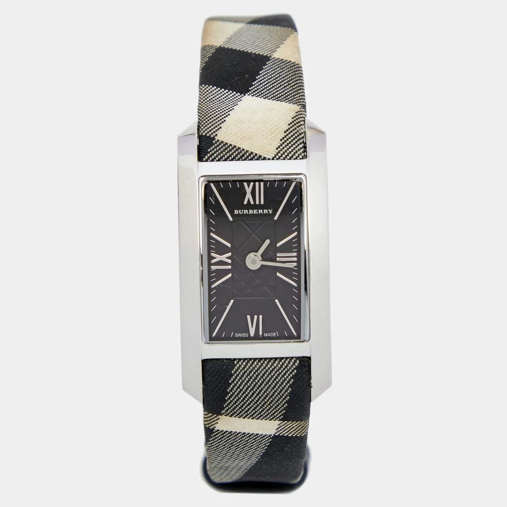 商品[二手商品] Burberry|Burberry Black Stainless Steel Canvas Heritage Nova Check BU1080 Women's Wristwatch 20 mm,价格¥1154,第1张图片
