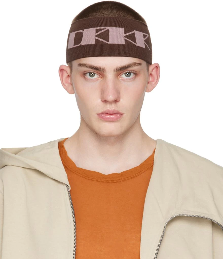 商品Rick Owens|Brown 'DRKR' Headband,价格¥698,第1张图片