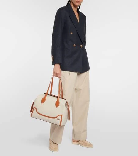 商品Loro Piana|Happy Day L号帆布托特包,价格¥33290,第5张图片详细描述