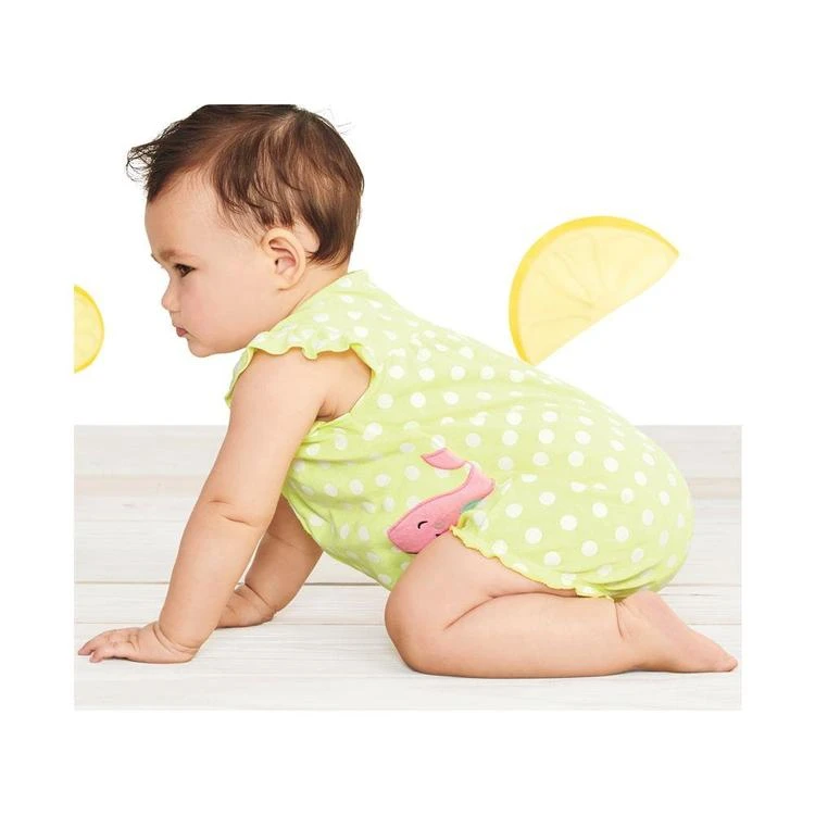 商品Carter's|Dot-Print Whale Romper, Baby Girls (0-24 months),价格¥36,第3张图片详细描述