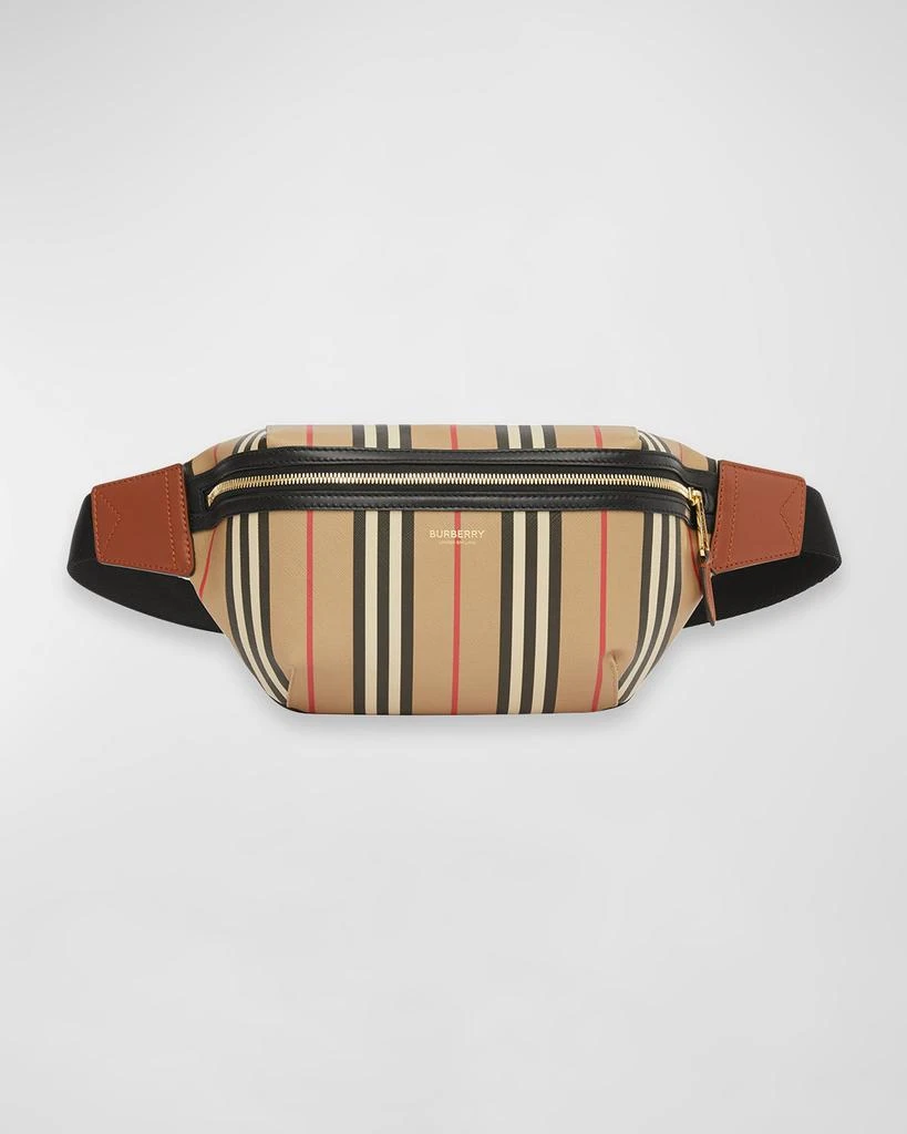 商品Burberry|Sonny Icon Stripe E-Canvas Belt Bag,价格¥5265,第1张图片