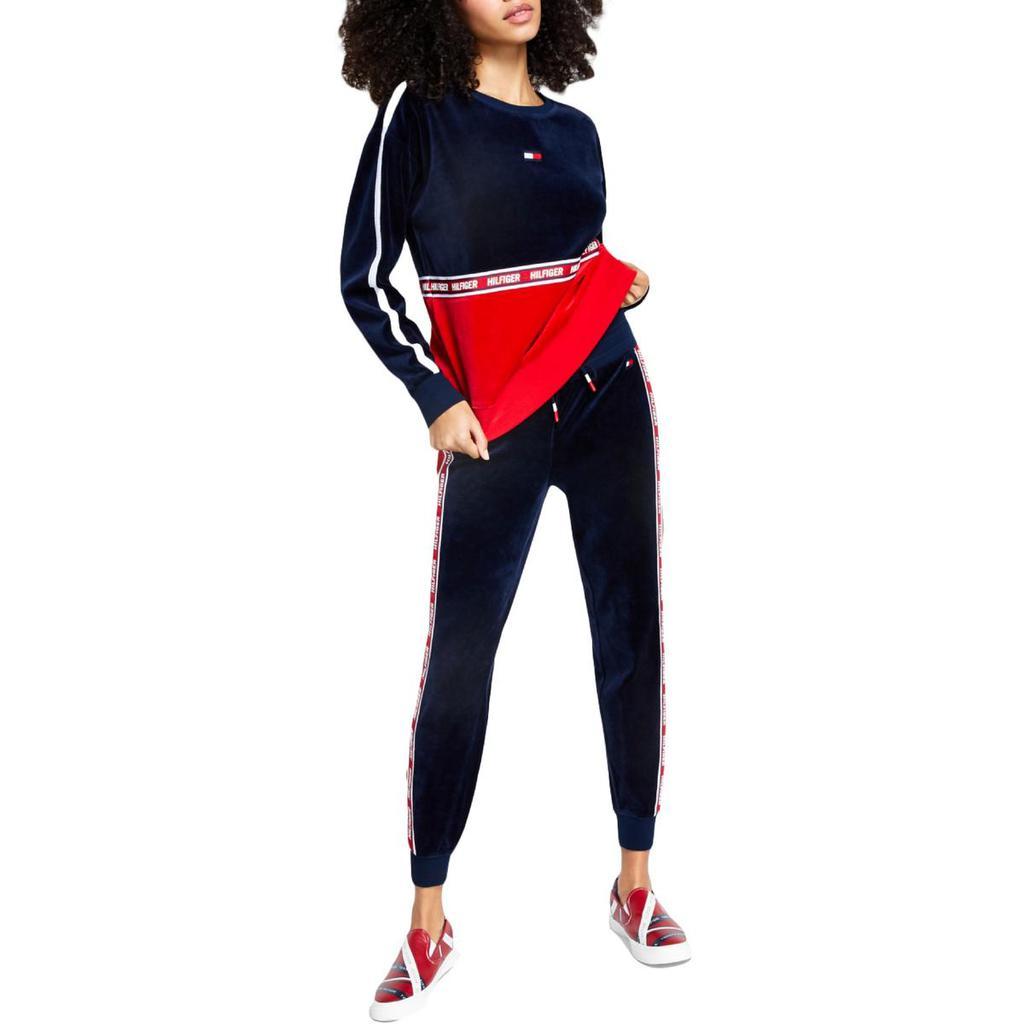 商品Tommy Hilfiger|Tommy Hilfiger Sport Womens Velour Logo Sweatpants,价格¥226,第4张图片详细描述