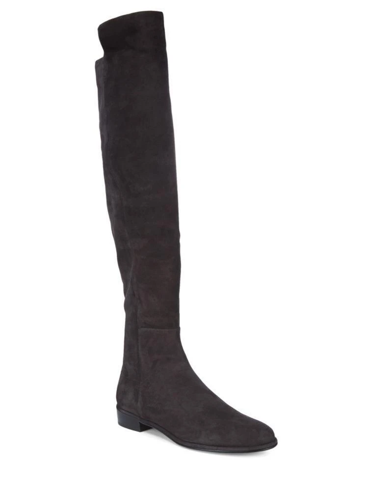 商品Stuart Weitzman|Allgood 麂皮过膝长靴,价格¥1262,第5张图片详细描述