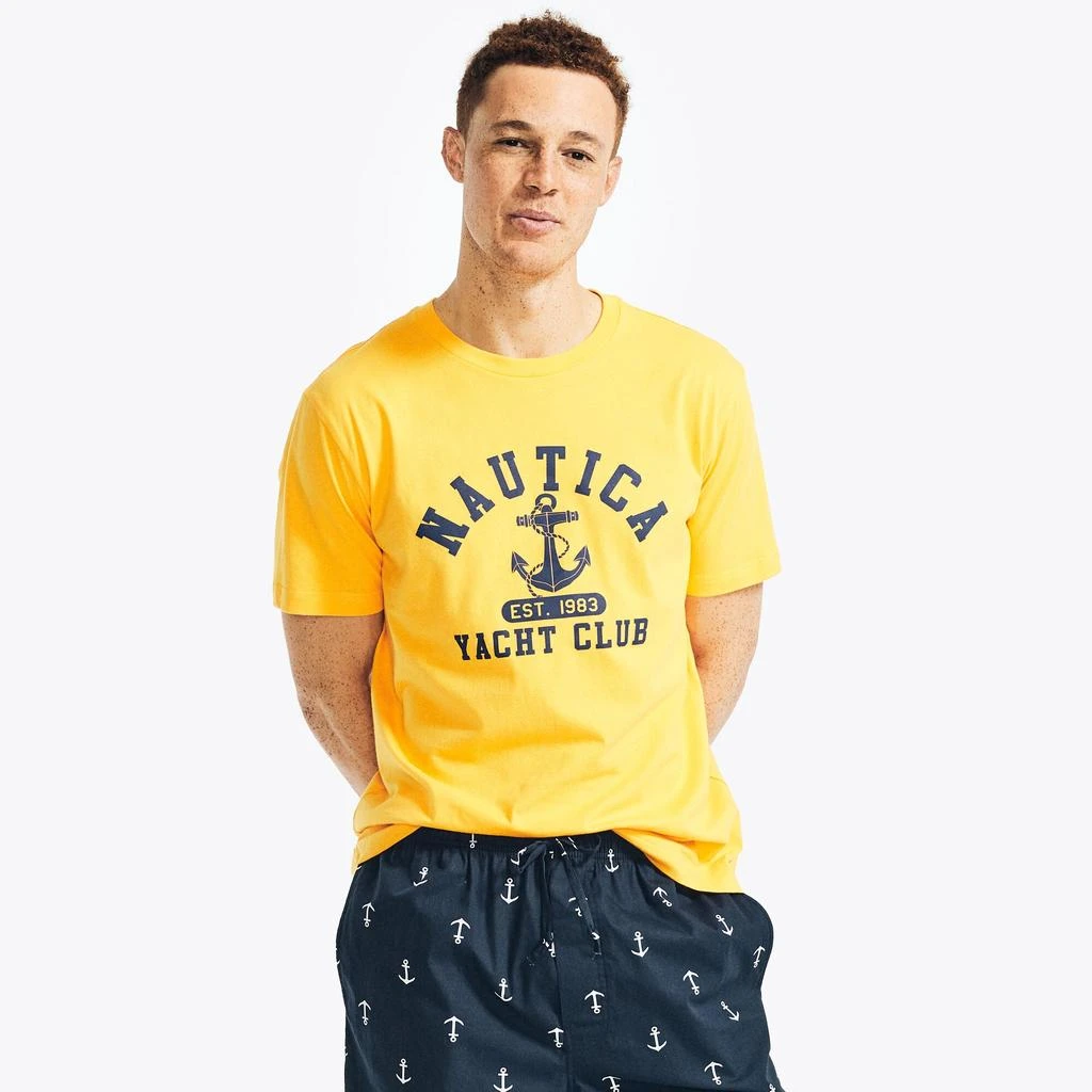 商品Nautica|Nautica Mens Sailing Anchor Graphic Sleep T-Shirt,价格¥65,第2张图片详细描述