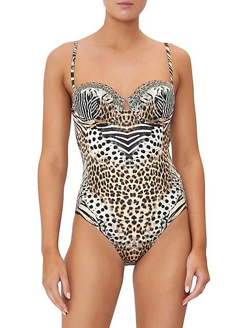 商品Camilla|Leopard Underwire One-Piece Swimsuit,价格¥1798,第3张图片详细描述