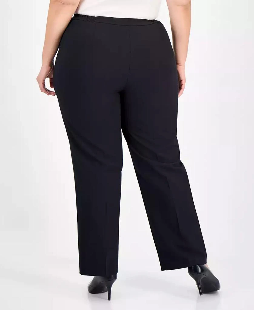 Plus Size Piping-Trim Peak-Lapel Pantsuit Set 商品