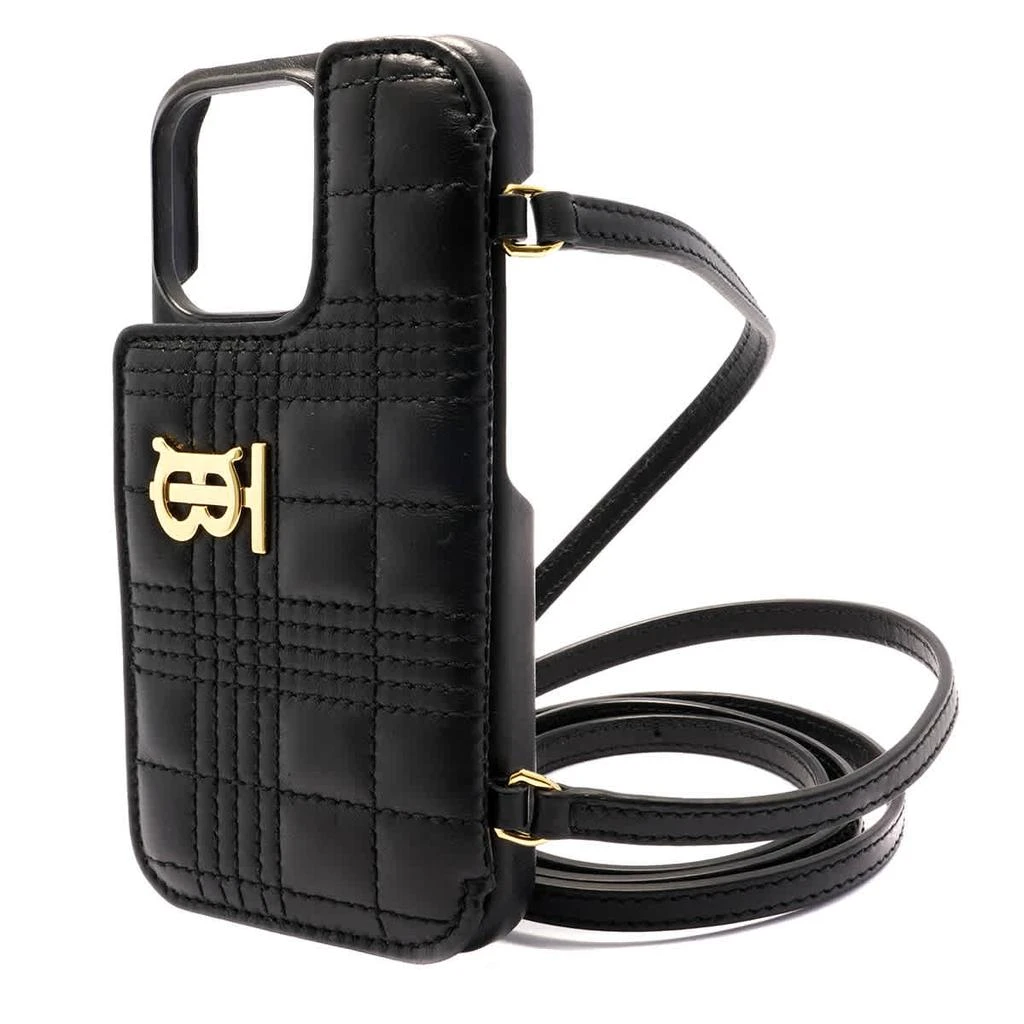 商品Burberry|Quilted Lambskin Lola iPhone 13 Pro Phone Case with Strap In Black,价格¥3223,第1张图片