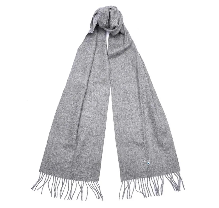 商品Barbour|Barbour Heritage Men's Plain Lambswool Scarf - Light Grey Marl,价格¥231,第1张图片