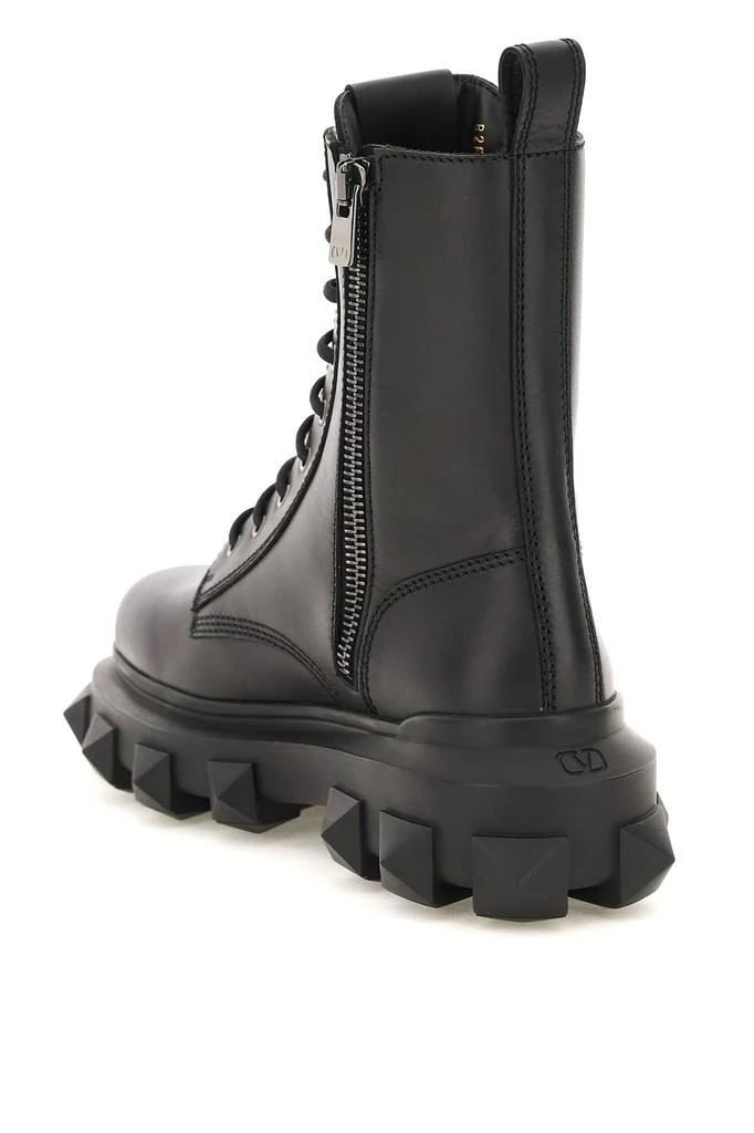 商品Valentino|Valentino garavani leather trackstud combat boots,价格¥4861,第3张图片详细描述