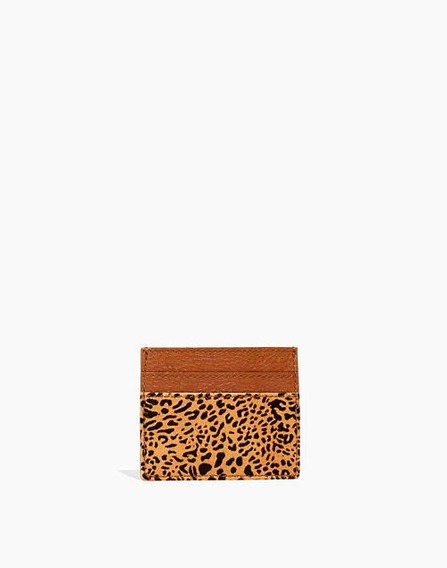 商品Madewell|The Leather Card Case in Leopard Calf Hair,价格¥142,第1张图片