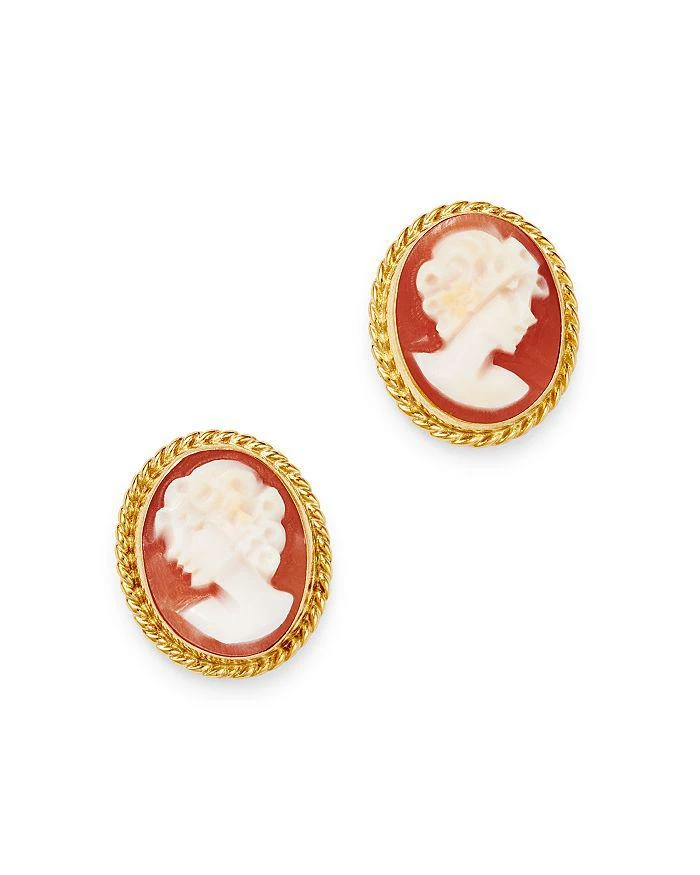 商品Bloomingdale's|Cameo Stud Earrings in 14K Yellow Gold - Exclusive,价格¥2183,第1张图片
